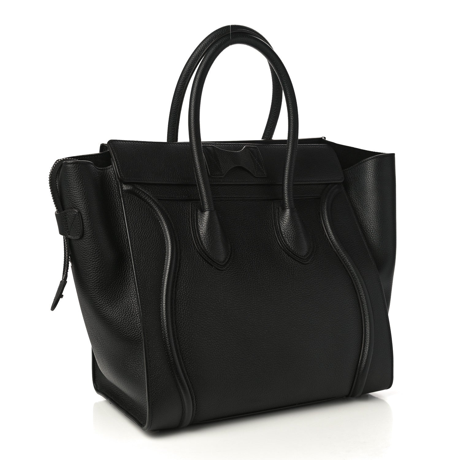 Celine Drummed Calfskin Mini Luggage Black 2 of 9