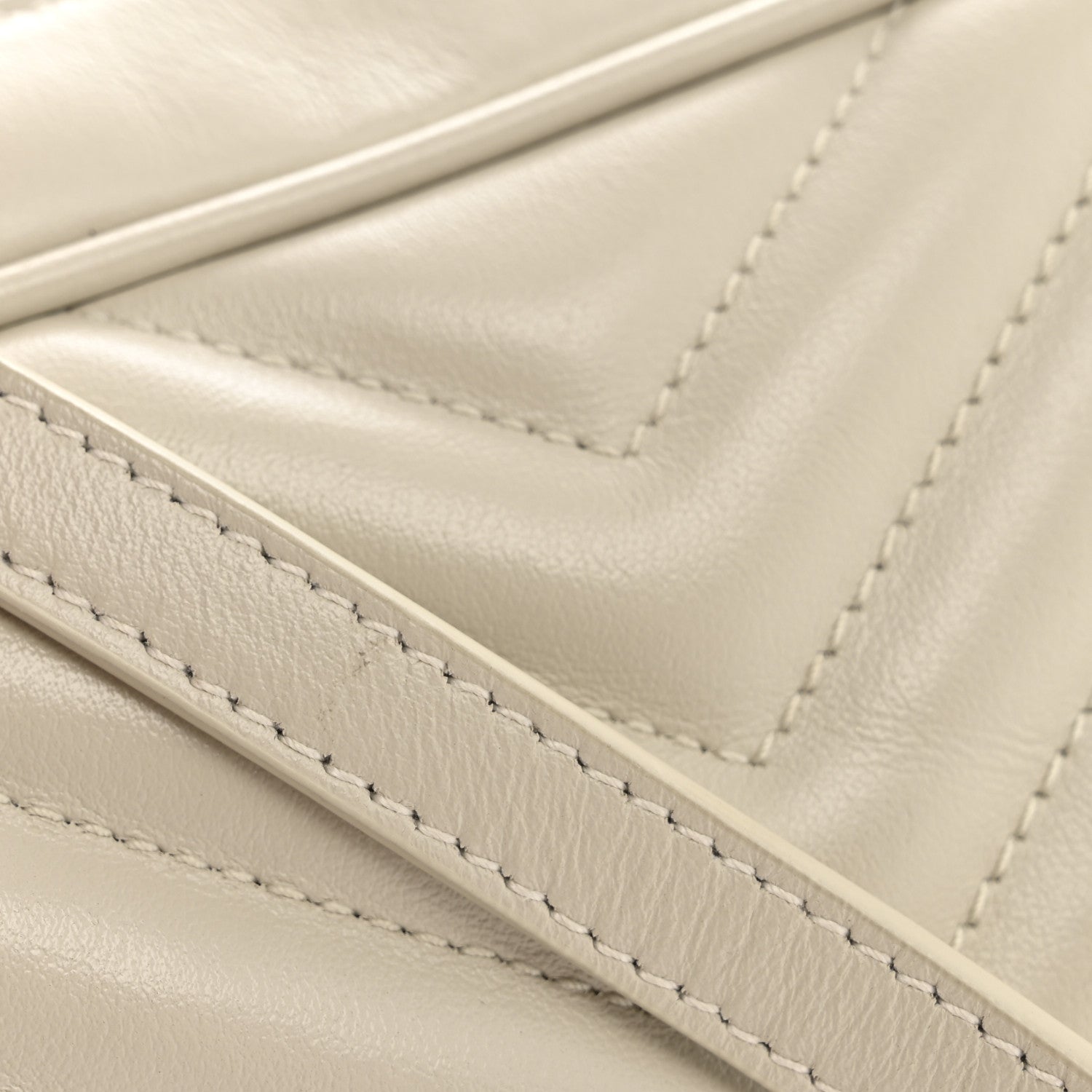 Saint Laurent Calfskin Matelasse Monogram Lou Camera Bag Crema Soft 11 of 12