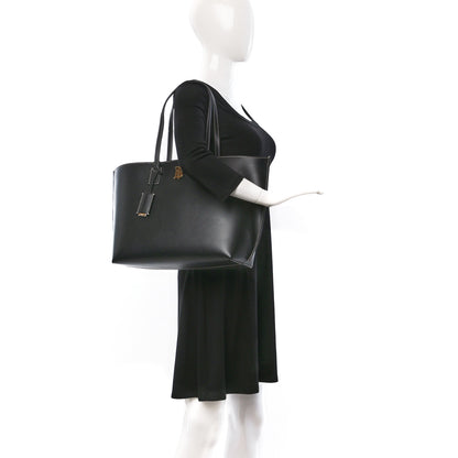 Burberry Calfskin Monogram Motif TB Medium Soft Tote Black 2 of 8