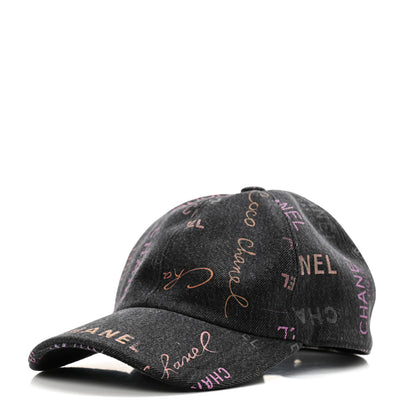 Chanel Denim Mood Cap Hat Black 1 of 8