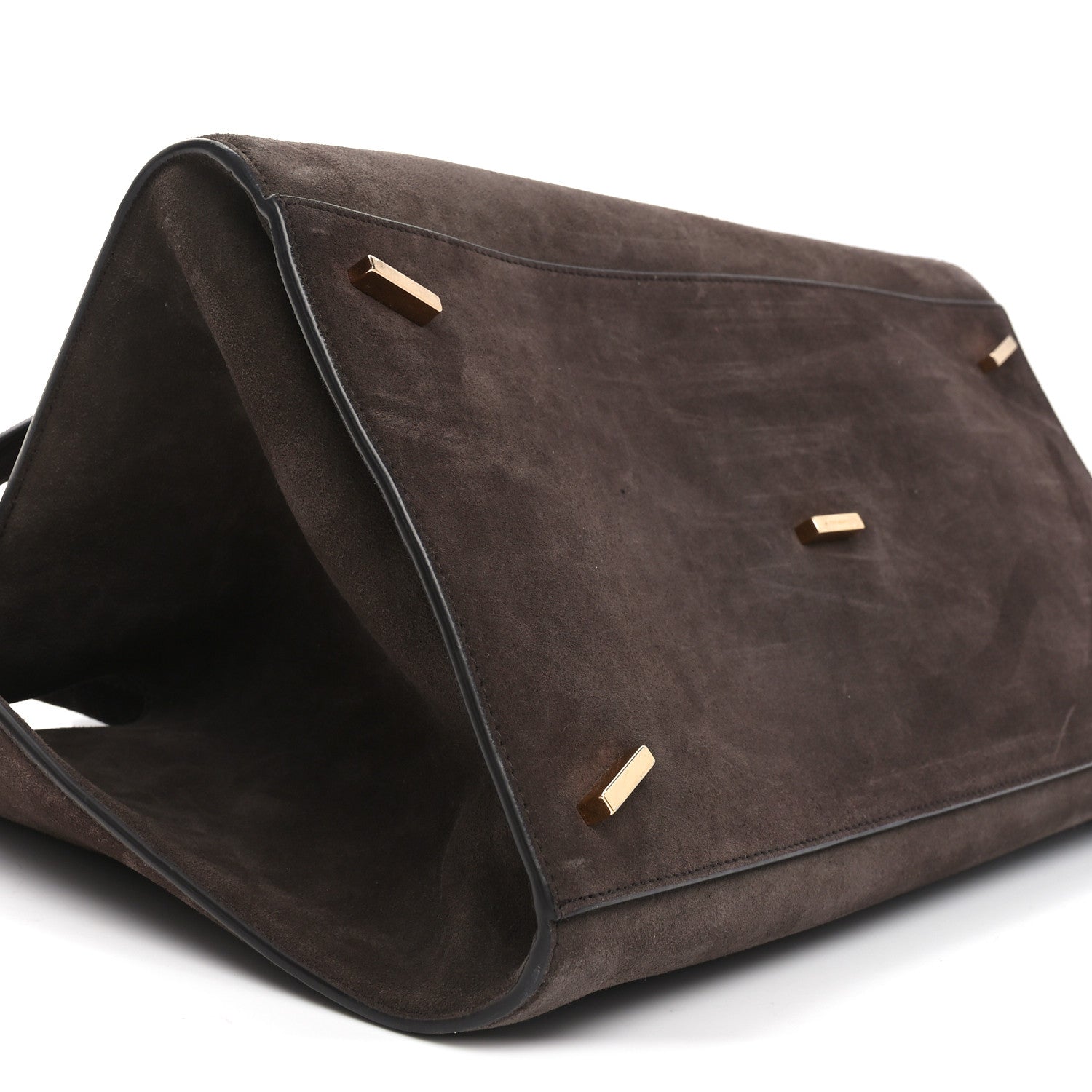 Salvatore Ferragamo Suede Calfskin Large Hug Bag Testa Di Moro 9 of 10