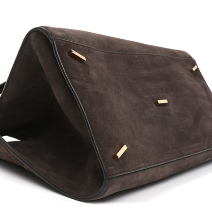 Salvatore Ferragamo Suede Calfskin Large Hug Bag Testa Di Moro 9 of 10