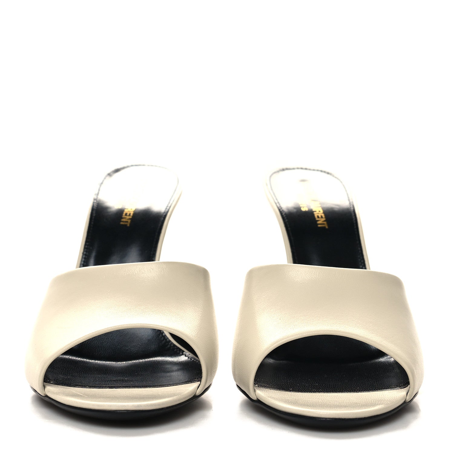 Saint Laurent Calfskin New Belfagor 110mm Mules 40 Pearl 2 of 10