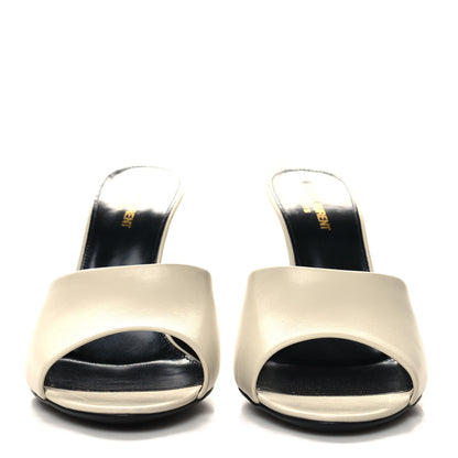 Saint Laurent Calfskin New Belfagor 110mm Mules 40 Pearl 2 of 10