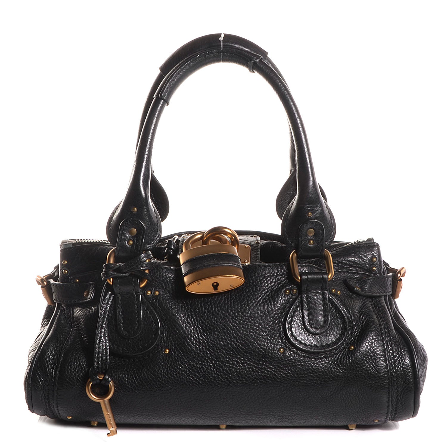 Chloe Leather Medium Paddington Satchel Black 1 of 7