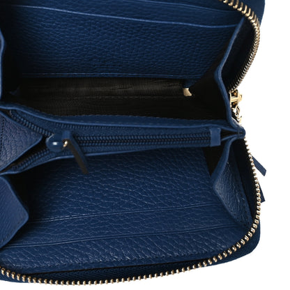 Gucci Pebbled Calfskin Small Soho Zip Around Wallet Blue 5 of 6