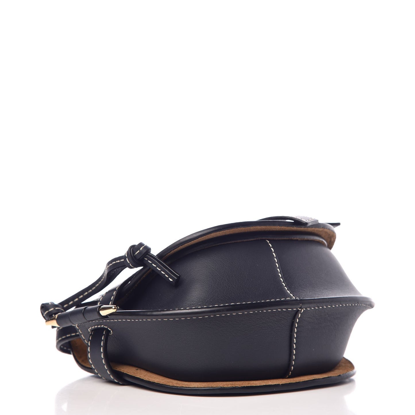 Grained Calfskin Mini Gate Crossbody Bag Navy