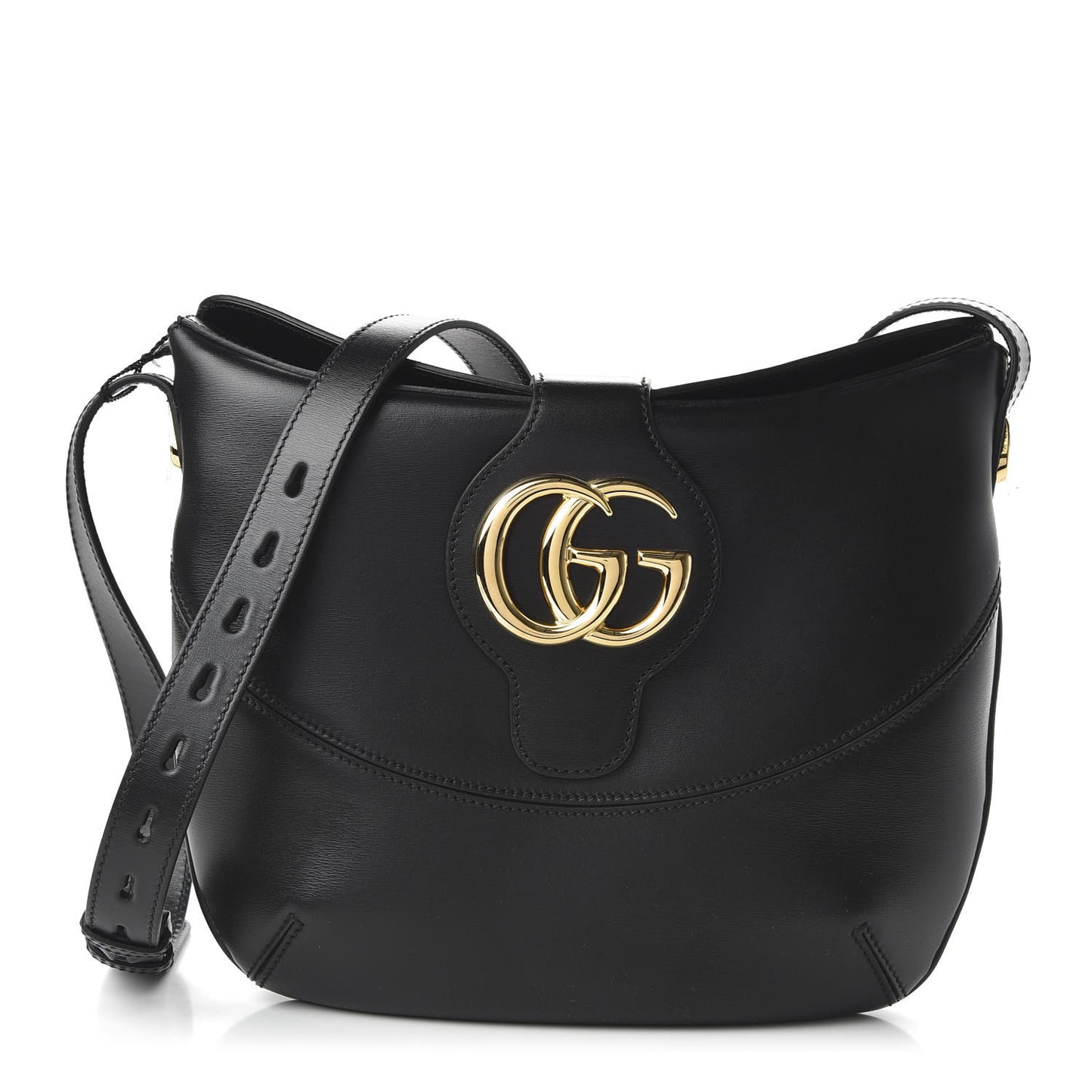Calfskin Medium Arli Shoulder Bag Black