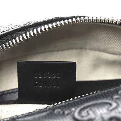 Gucci Calfskin GG Tennis Embossed Square Messenger Bag Black 7 of 10