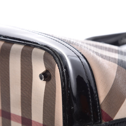 Burberry Patent Supernova Check Tote Black 20 of 30