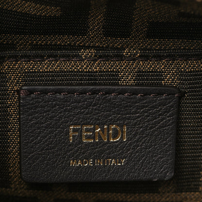 Fendi Vitello King Plexiglass Logo Embossed Mini By The Way Top Handle Boston Bag Caramello 6 of 9
