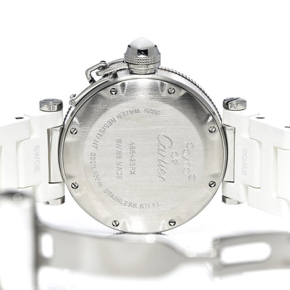 Cartier Stainless Steel Rubber 33mm Pasha C Seatimer Quartz Watch White 5 of 6
