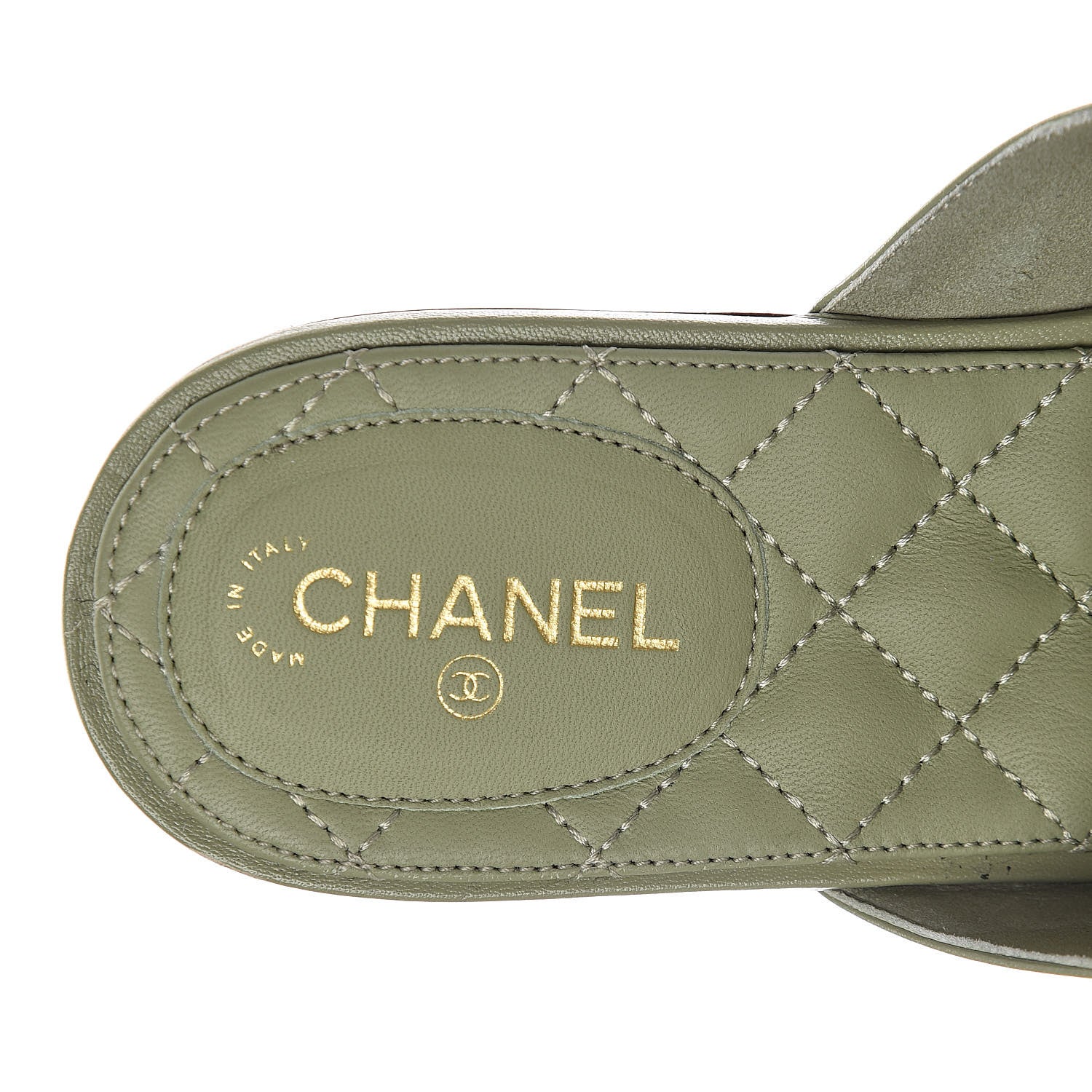 Chanel Lambskin Kangaroo Mules 39.5 Light Green 7 of 10
