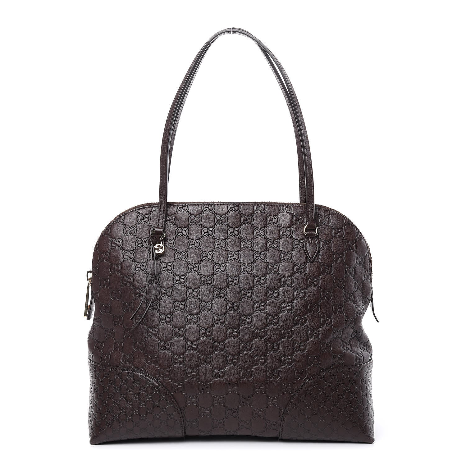 Gucci Guccissima Medium Bree Shoulder Bag Chocolate 1 of 12