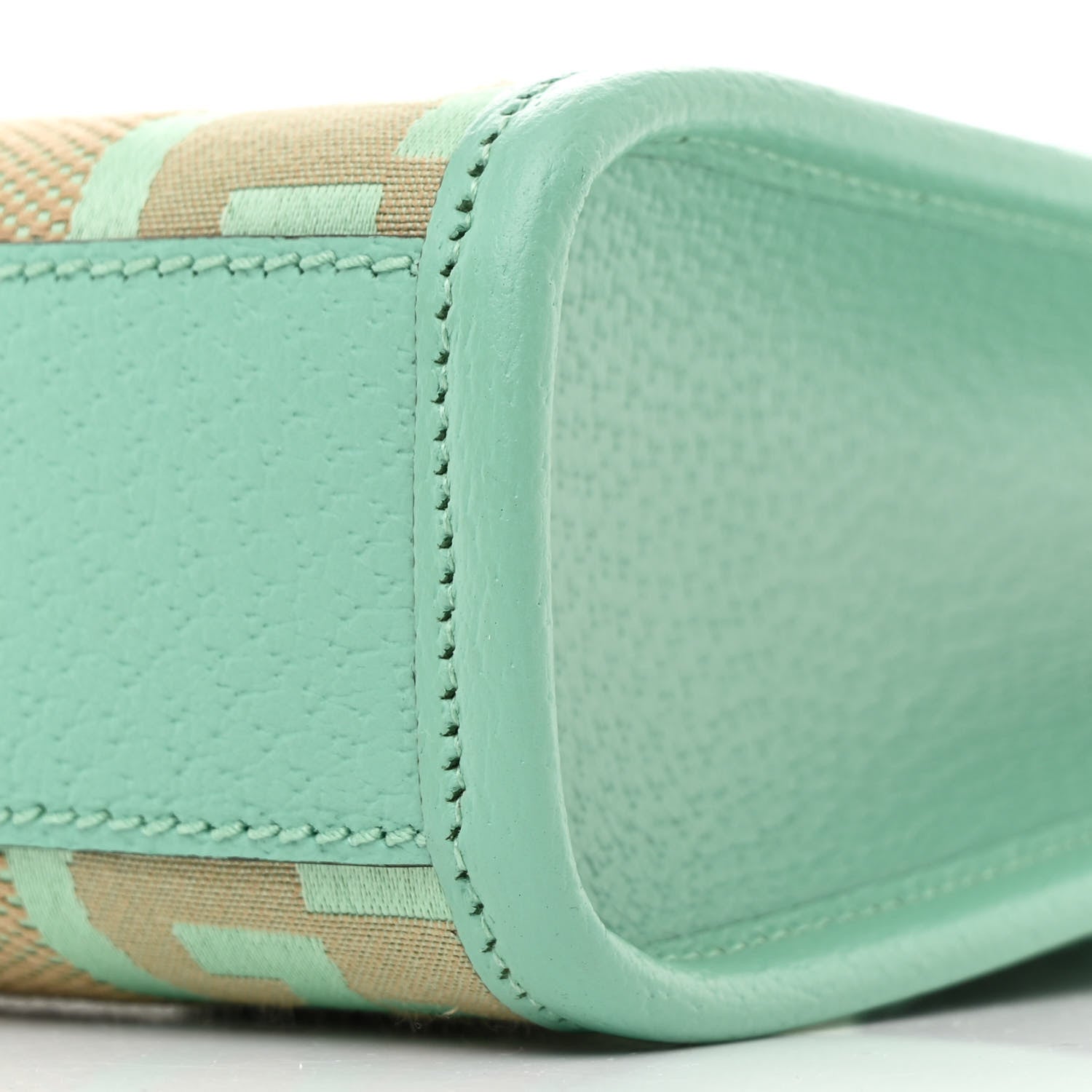 Gucci Monogram Jumbo GG Textured Dollar Calfskin Mini Tote Bag Pepperlight Mint 10 of 10