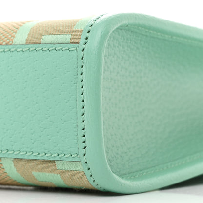 Gucci Monogram Jumbo GG Textured Dollar Calfskin Mini Tote Bag Pepperlight Mint 10 of 10