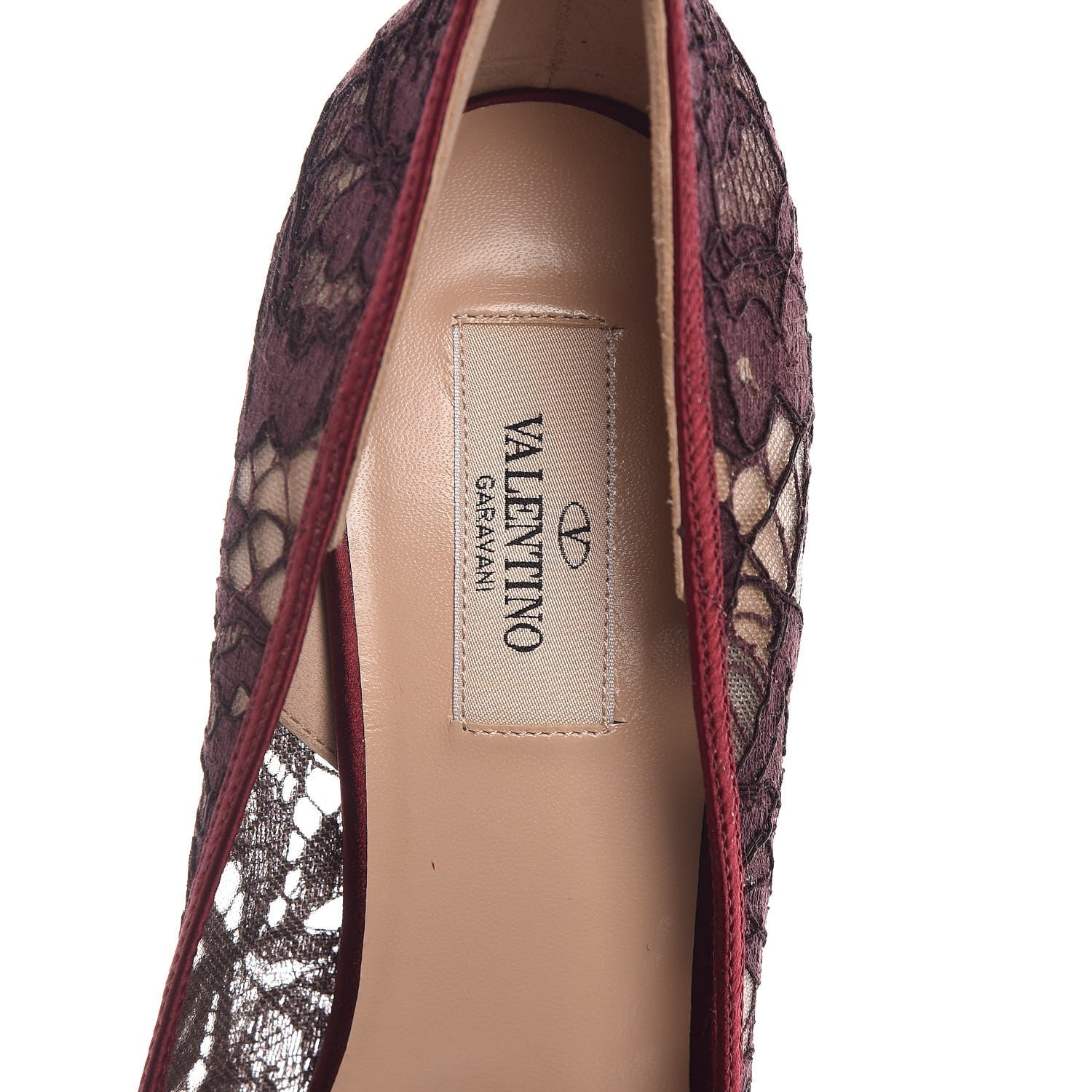 Valentino Garavani Satin Lace Couture Bow Peep Toe 30/125mm Platform Pumps 40.5 Rubino Carne 7 of 7