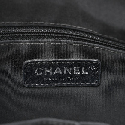 Chanel Calfskin Wool Embroidered Paris Hamburg Medium Gabrielle Hobo Dark Navy Blue 6 of 10