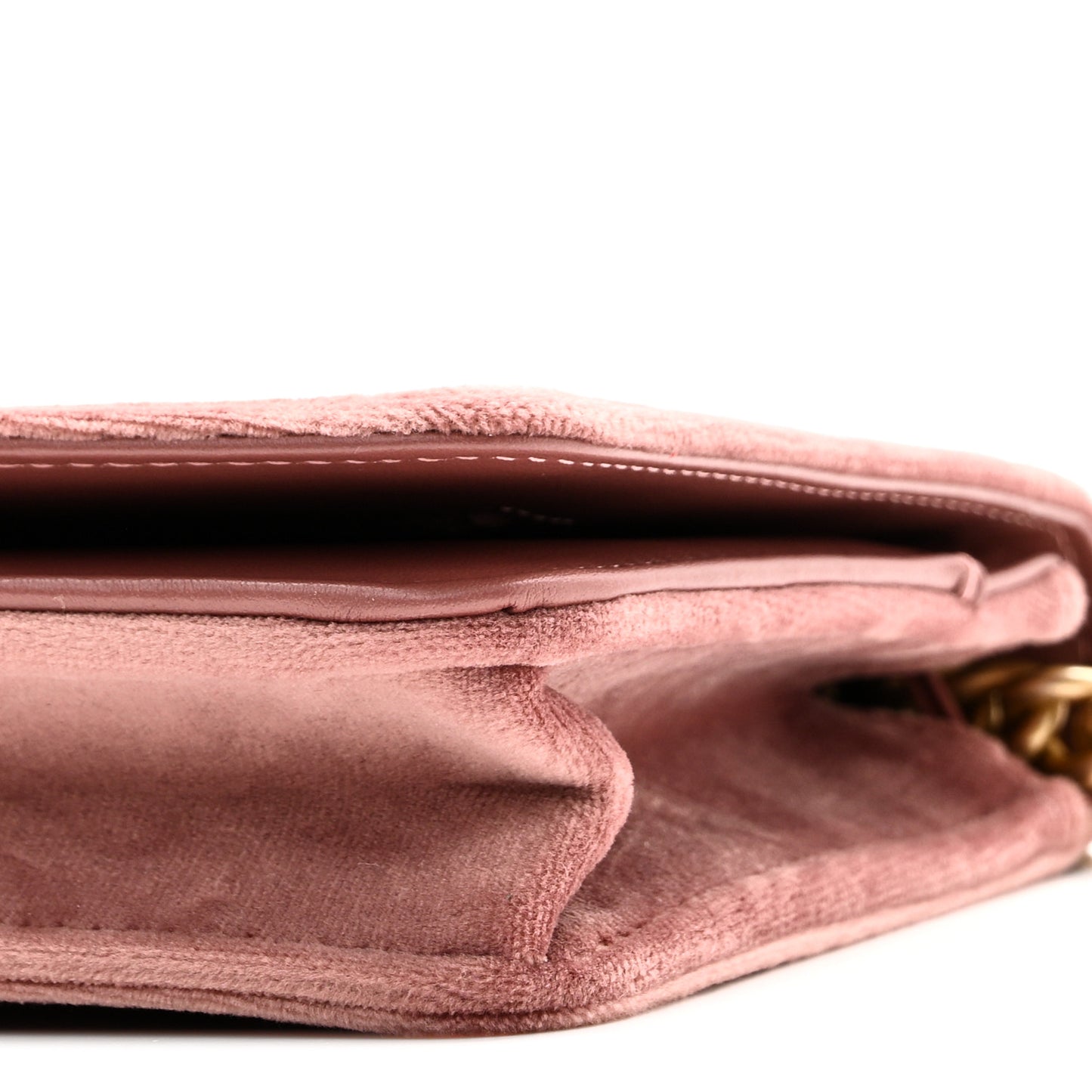 Velvet Quilted Boy Wallet On Chain WOC Pink