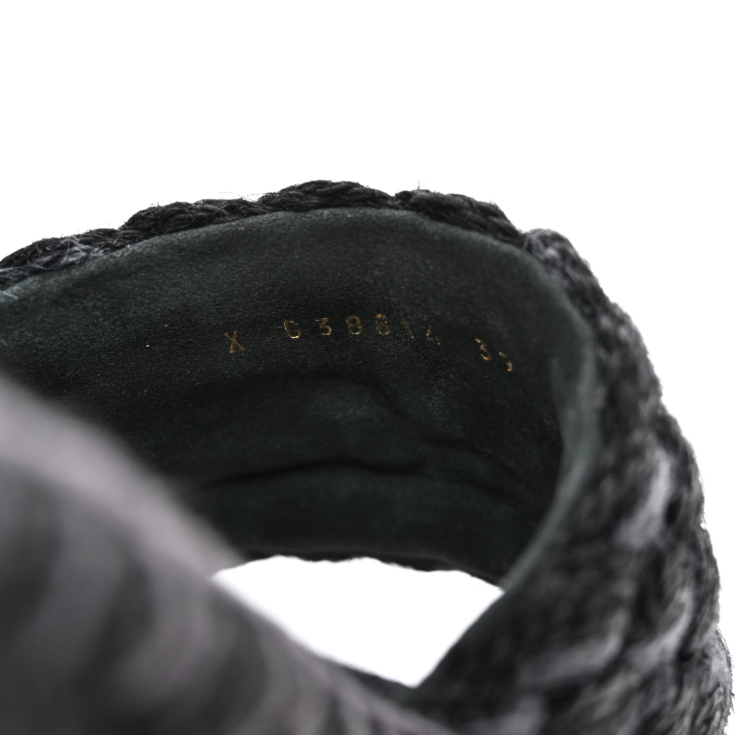 Knit Braided Slide Sandals 39 Black