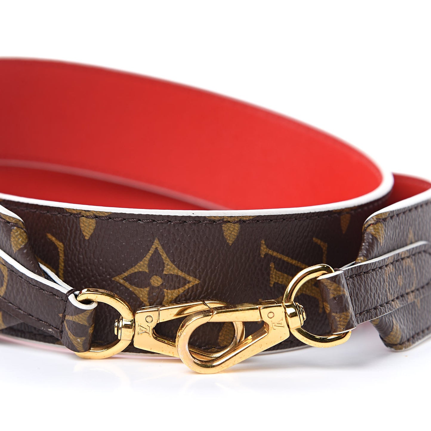 Monogram Bandouliere Shoulder Strap Red