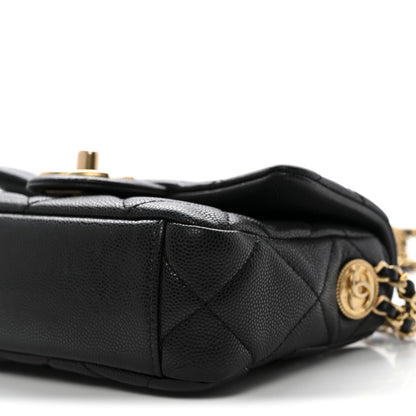 Chanel Caviar Quilted Mini Twist Your Buttons Flap Black 10 of 11