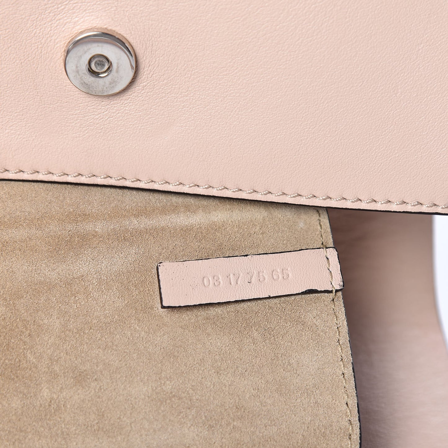 Suede Calfskin Mini Faye Shoulder Bag Cement Pink
