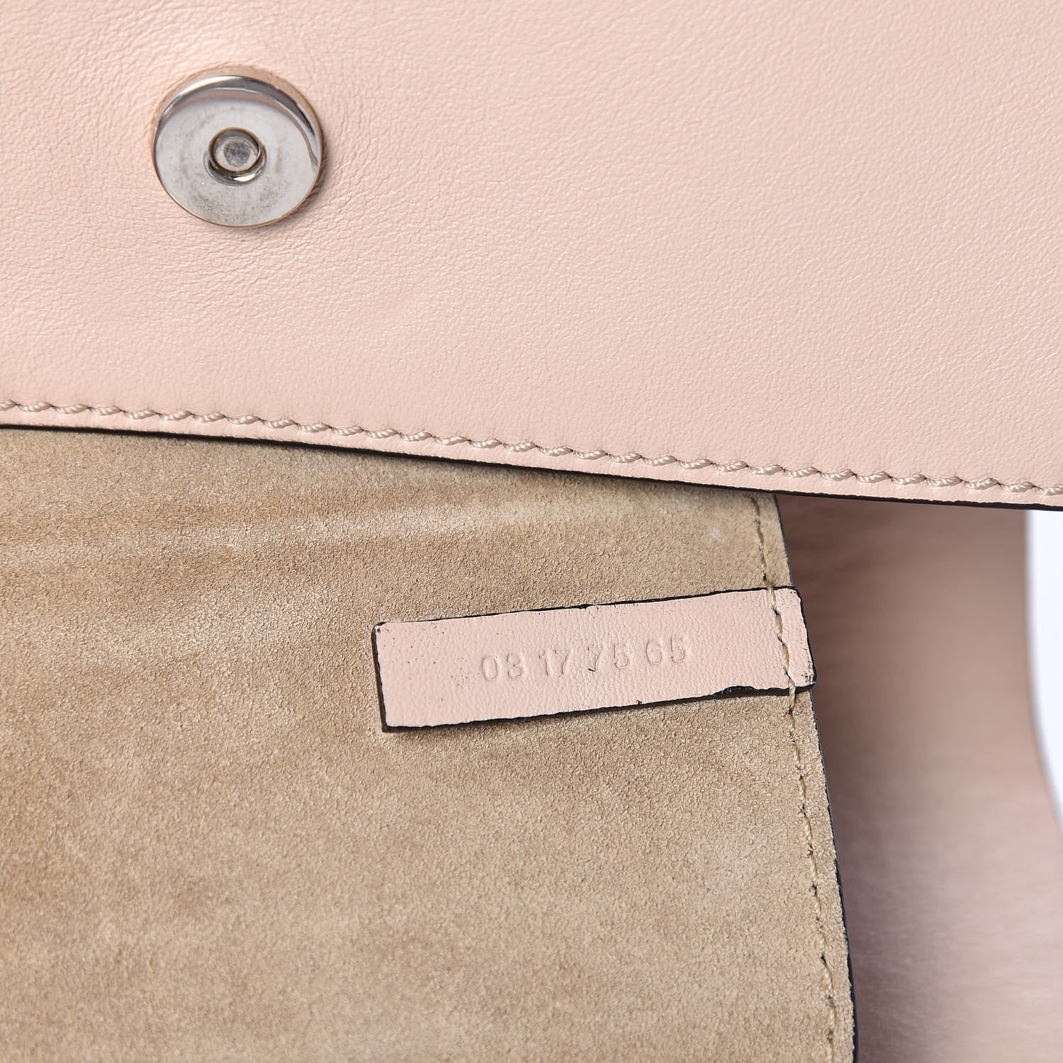Chloe Suede Calfskin Mini Faye Shoulder Bag Cement Pink 10 of 11
