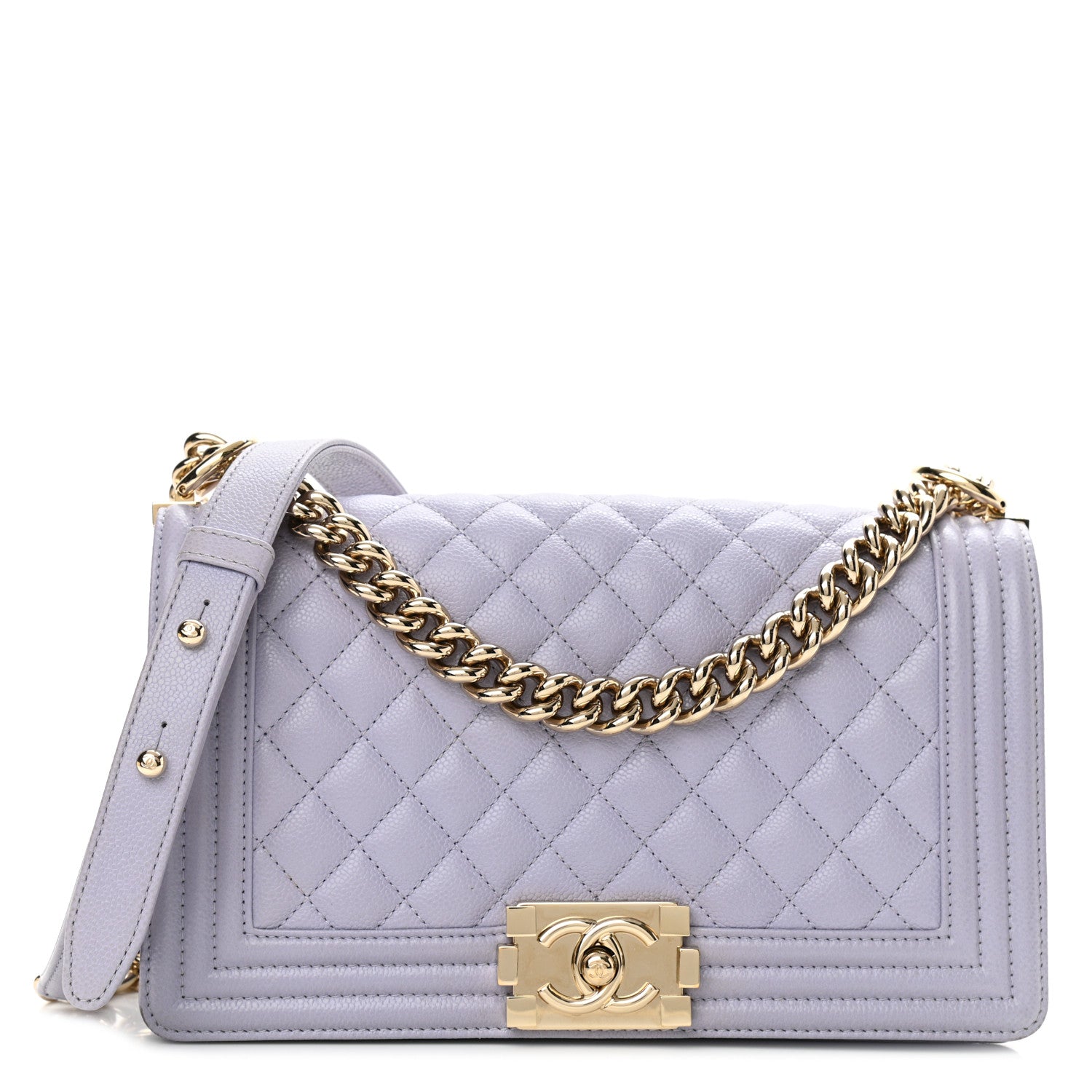 Chanel Caviar Quilted Medium Boy Flap Light Purple 1 of 13