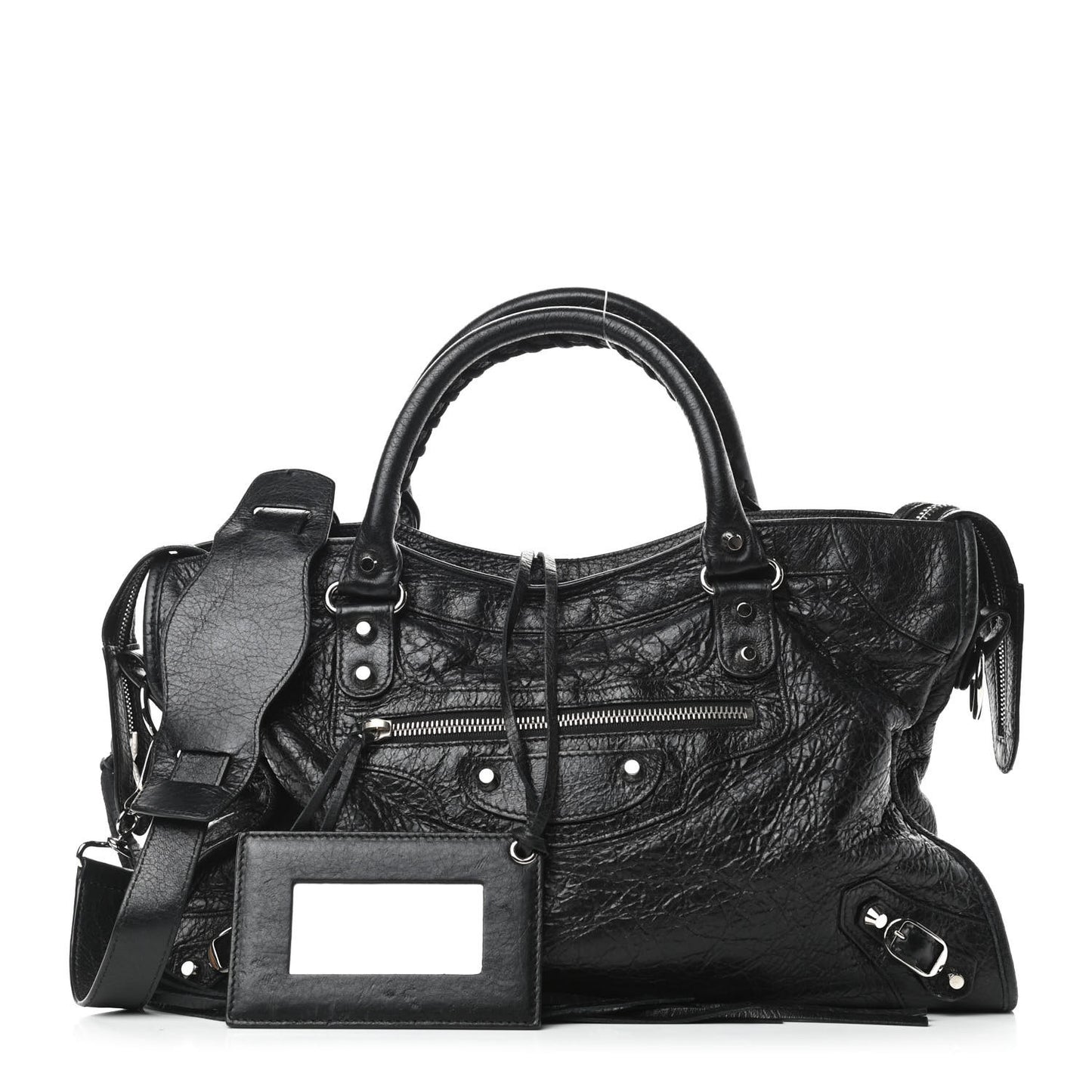 Agneau Classic Silver Hardware City Black