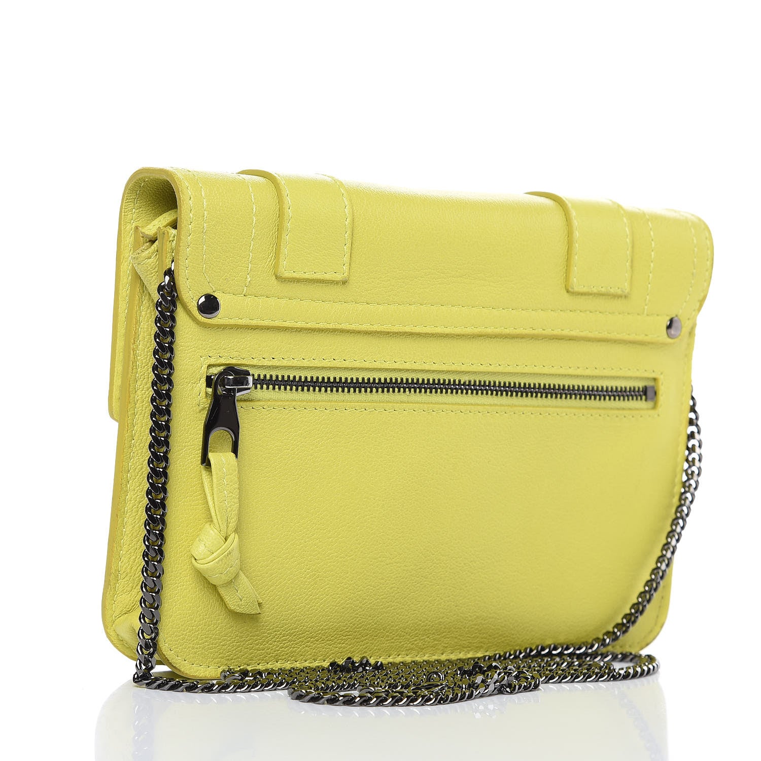 Proenza Schouler Lambskin PS1 Large Chain Wallet Sunshine 3 of 15