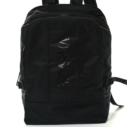 Versace Nylon La Greca Logo Backpack Black 13 of 13