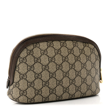Gucci GG Supreme Monogram Textured Calfskin Web Large Ophidia Cosmetic Case Beige Ebony New Acero 3 of 9