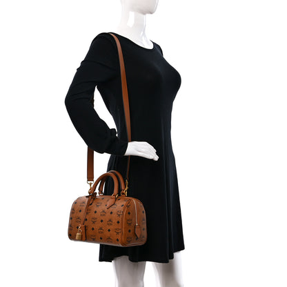 MCM Visetos Small Boston Bag Cognac 2 of 8