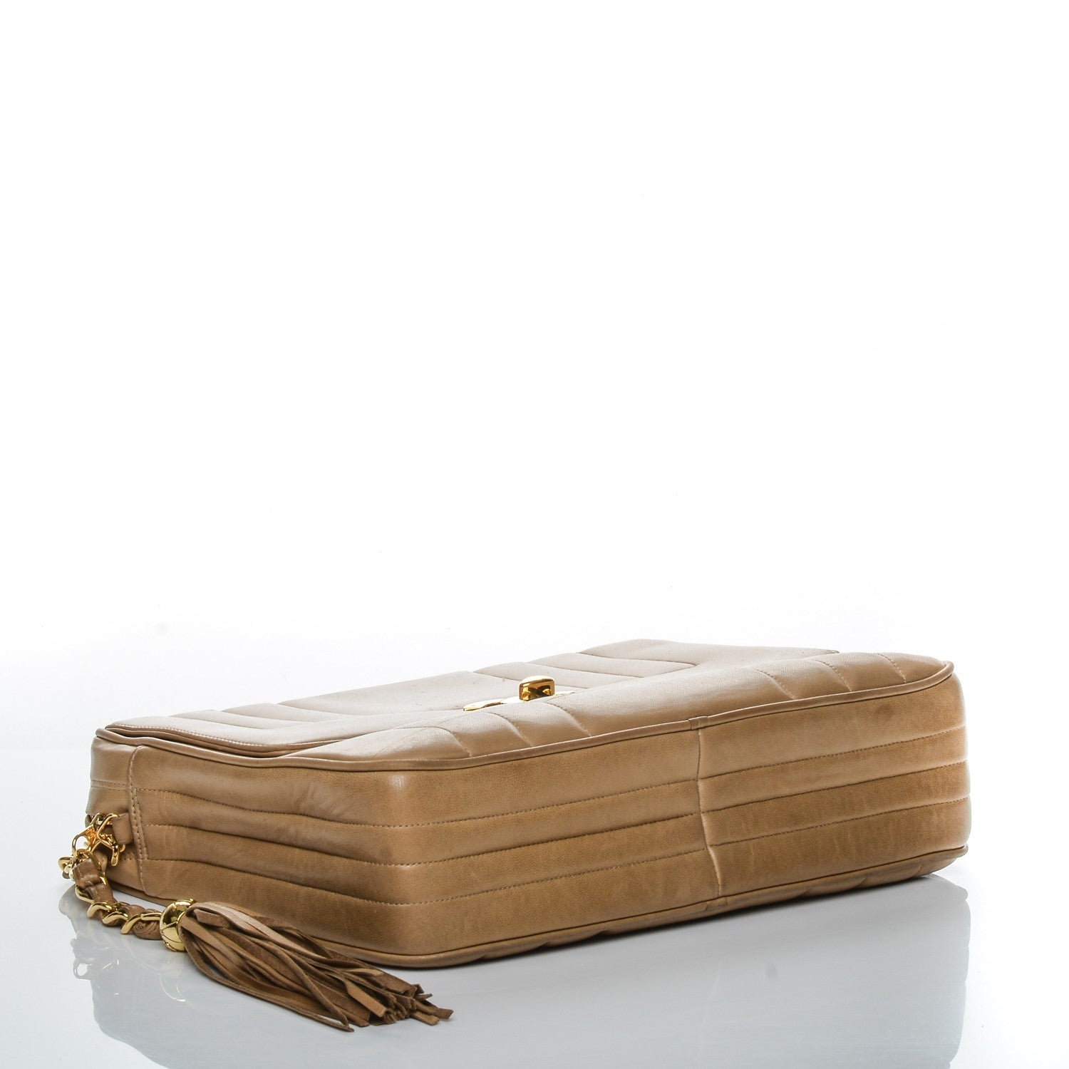 Chanel Lambskin Vertical Quilted Flap Camera Case Beige 4 of 22