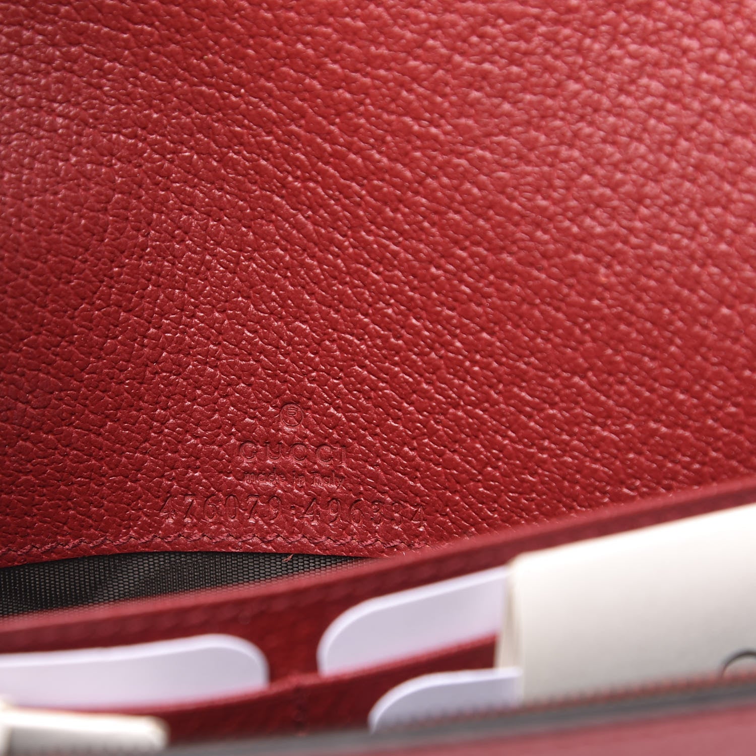 Gucci GG Supreme Monogram Web Queen Margaret Chain Wallet Red 6 of 10