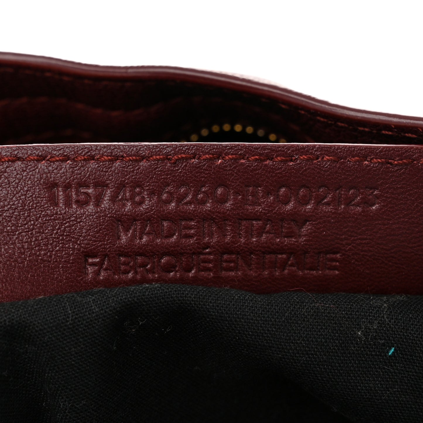 Chevre Gold Metallic Edge Hardware City Bordeaux