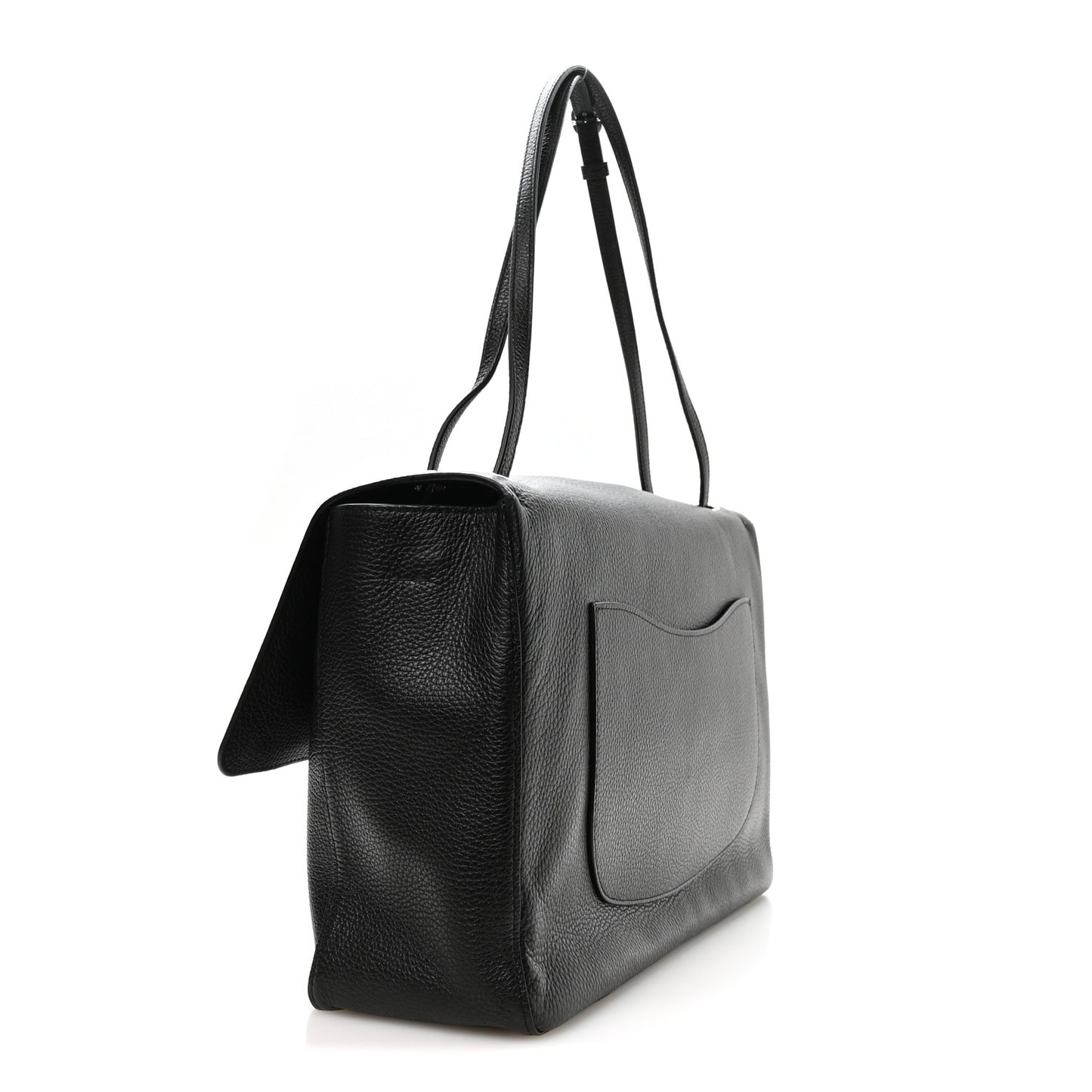 Grained Calfskin Souplissimo Maxi Flap Black