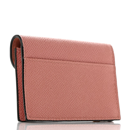 Christian Dior Grained Calfskin Saddle Card Holder Blush 3 of 8