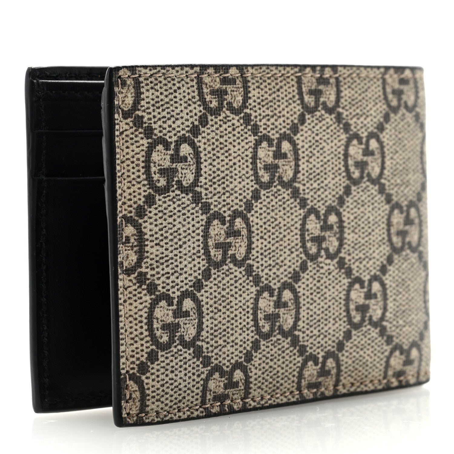 Gucci GG Supreme Monogram Tiger Bi-Fold Wallet Beige 3 of 6
