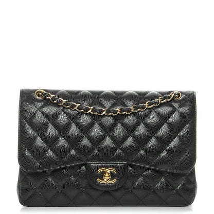 Chanel Caviar Quilted Jumbo Double Flap Black 1 of 8