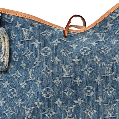 Louis Vuitton Monogram Denim CarryAll MM Blue 9 of 12