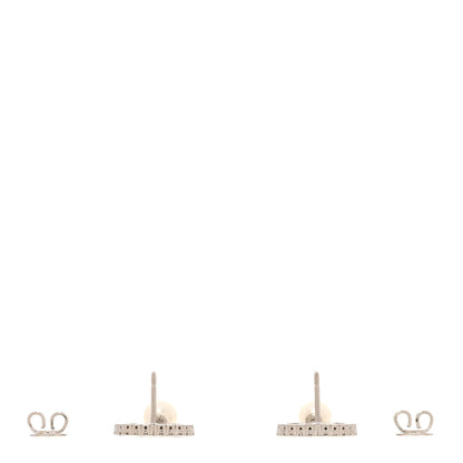 Gucci Palladium Crystal Pearl Interlocking G Earrings 3 of 4