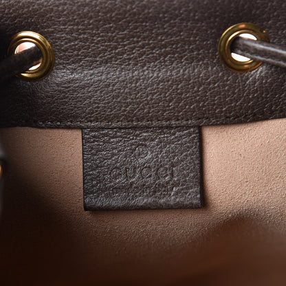 Gucci GG Supreme Monogram Web Mini Ophidia Bucket Bag Brown 6 of 9