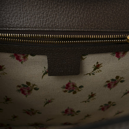 Gucci Calfskin Embroidered Medium Sylvie Top Handle Bag New Acero Multicolor 6 of 10