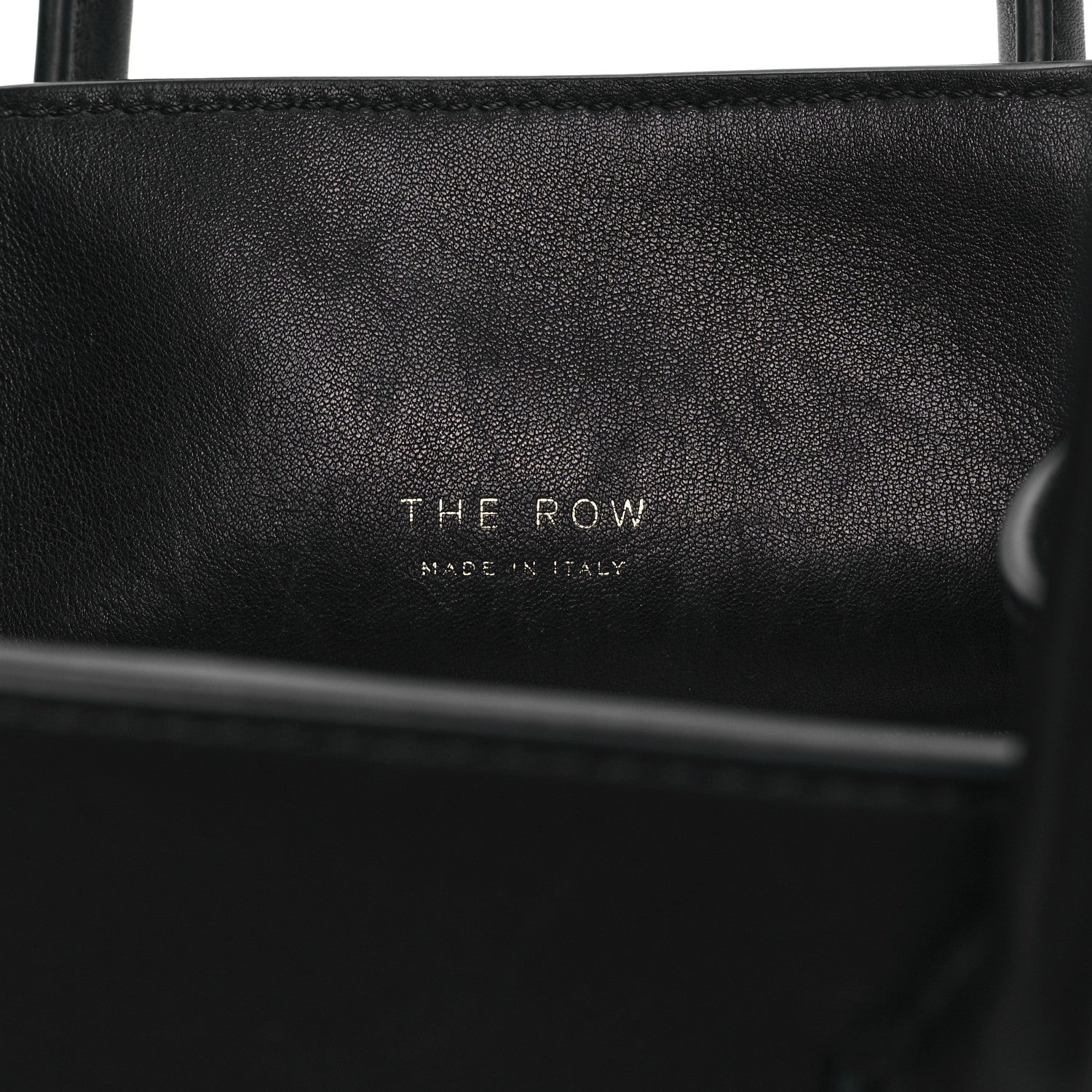 The Row Polished Saddle Calfskin Soft Margaux 10 Bag Black 9 of 9