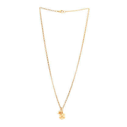 Chanel Metal CC Clover Necklace Gold 3 of 6