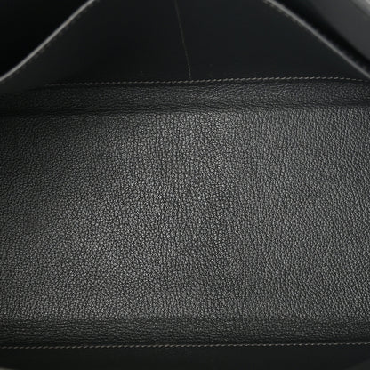 Hermes Taurillon Clemence Kelly Retourne 35 Etain Rouge Casaque 5 of 14