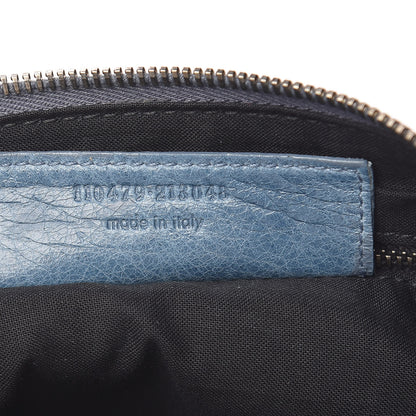 Balenciaga Agneau Classic Hardware Zip Clutch Bleu Jean 7 of 12