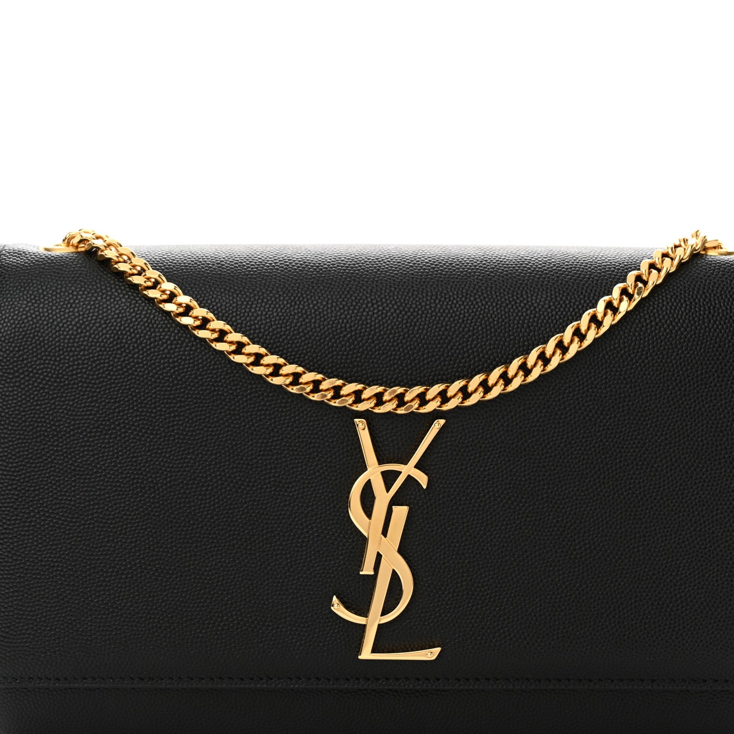 Grain De Poudre Medium Classic Monogram Kate Satchel Black